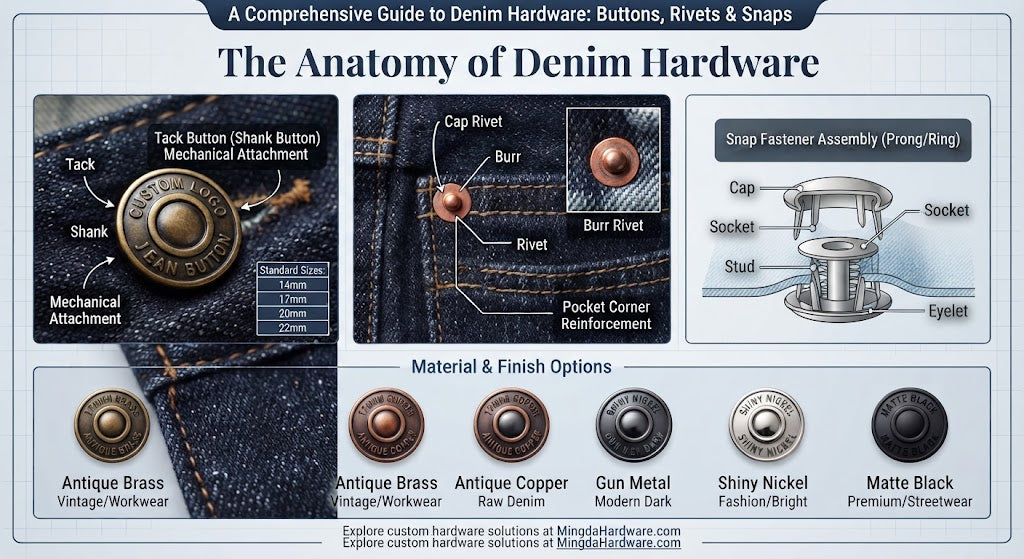 The Ultimate Guide to Denim Accessories: Jean Buttons, Rivets, Eyelets &amp; Snaps