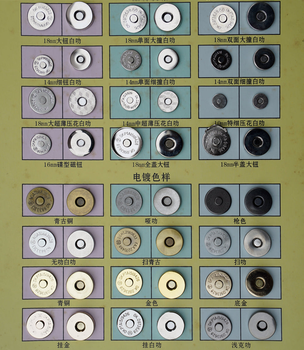 Heavy Duty Magnetic Snap Buttons for Bags & Leatherwear | Mingda ...