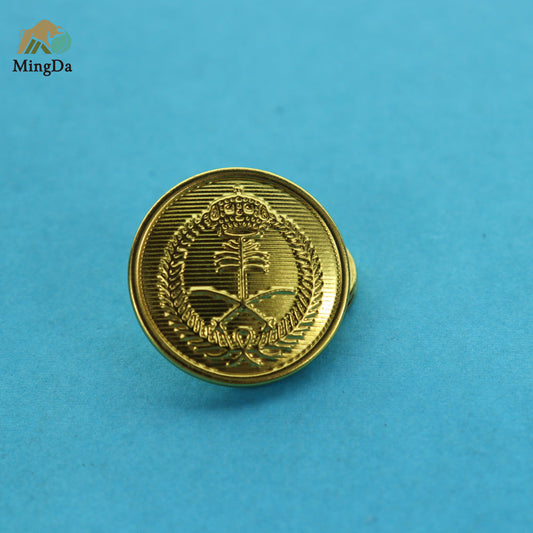 Brass Button Badge For Military Uniform