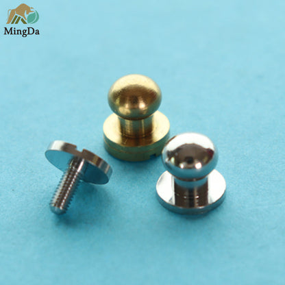 Brass Screwback Stud Button
