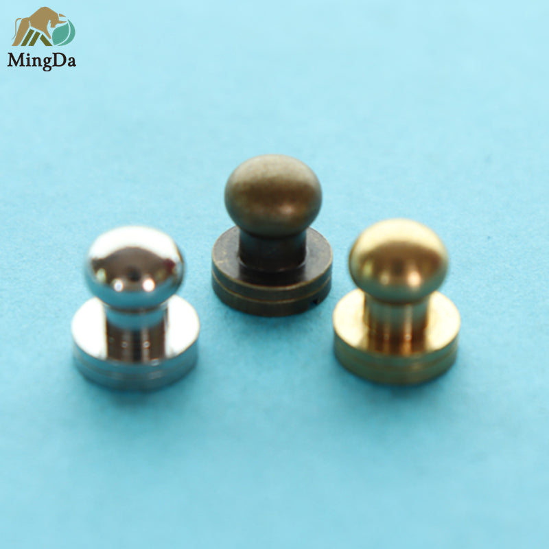 Brass Screwback Stud Button