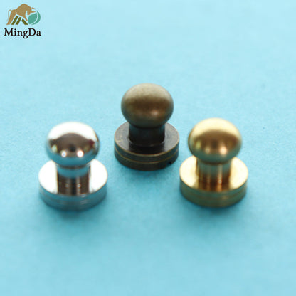 Brass Screwback Stud Button