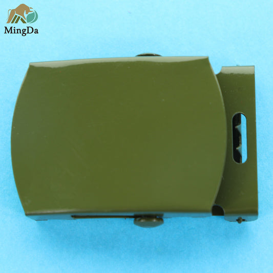 Military Belt Buckle With Black Paint Spray Finish